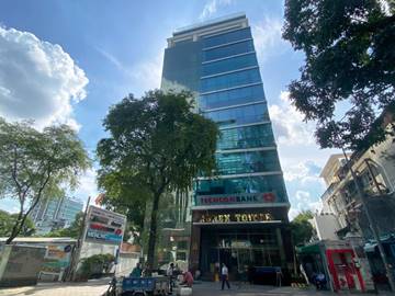 Mặt trước cao ốc cho thuê văn phòng Agrex Tower, Võ Văn Tần, Quận 3, TPHCM - vlook.vn