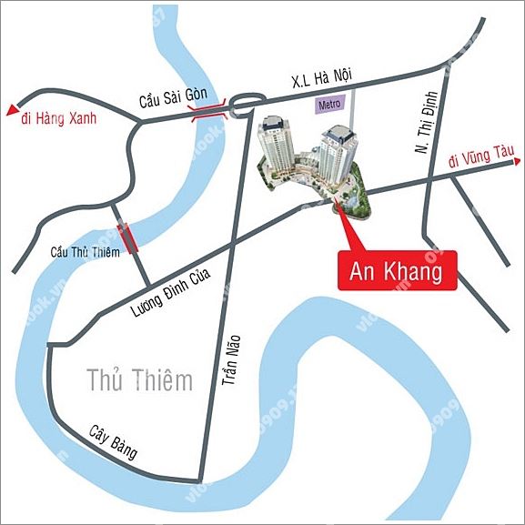 Văn phòng cho thuê Cao Ốc An Khang, đường số 19, Phường An Phú, Quận 2, TP.HCM - vlook.vn