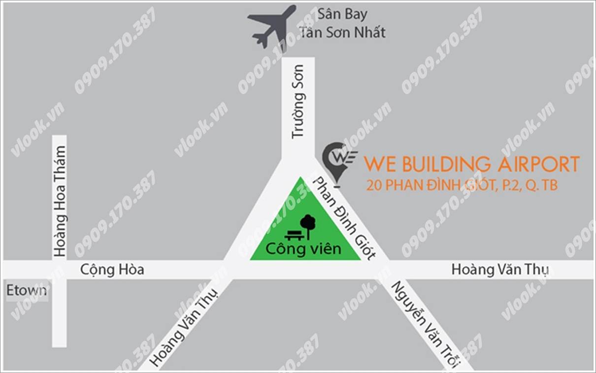Cao ốc cho thuê văn phòng WE Building Airport Phan Đình Giót Phường 2 Quận Tân Bình TPHCM - vlook.vn