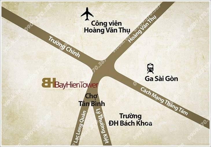 Cao ốc văn phòng cho thuê Bảy Hiền Tower Phạm Phú Thứ Phường 11 Quận Tân Bình TP.HCM - vlook.vn