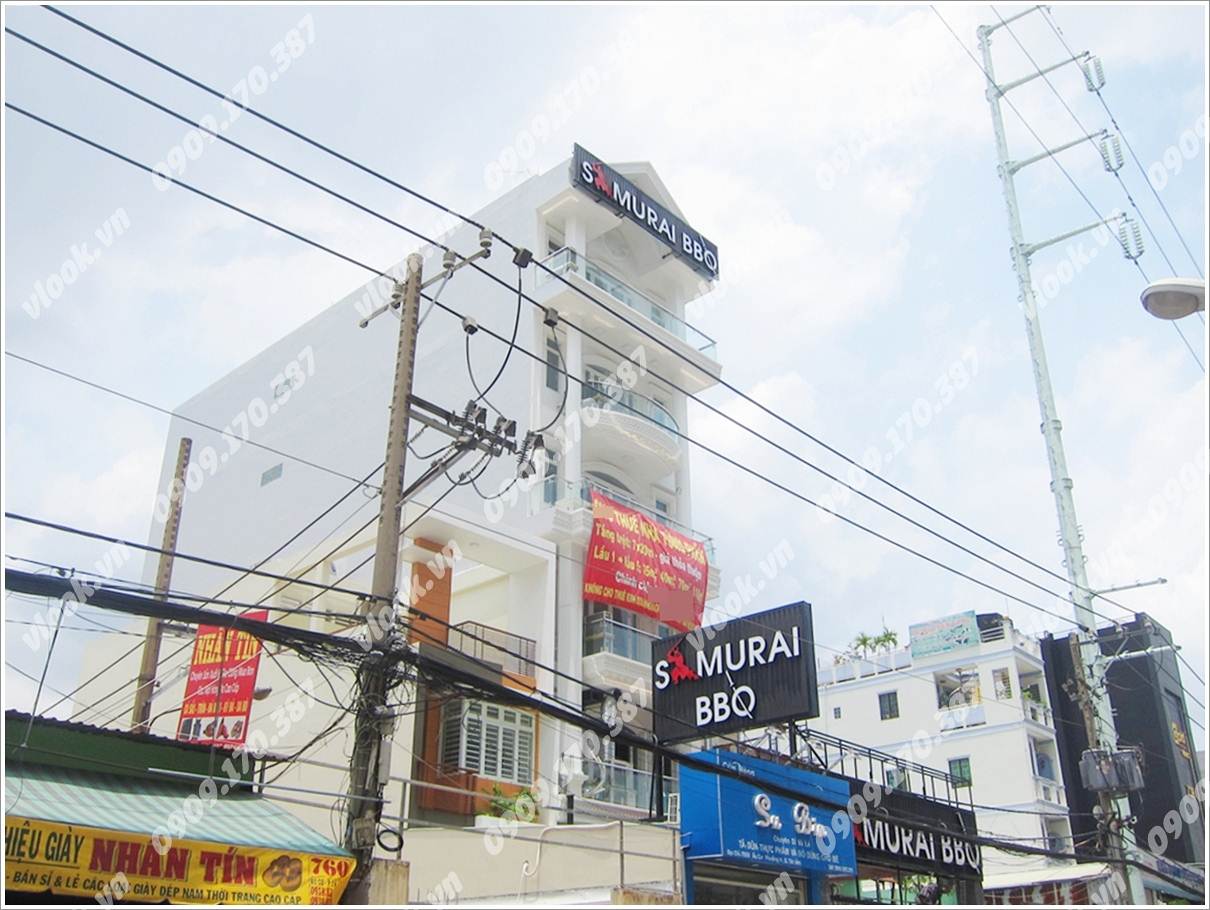 Cao ốc cho thuê văn phòng Samurai Building Âu Cơ Phường 10 Quận Tân Phú TPHCM - vlook.vn