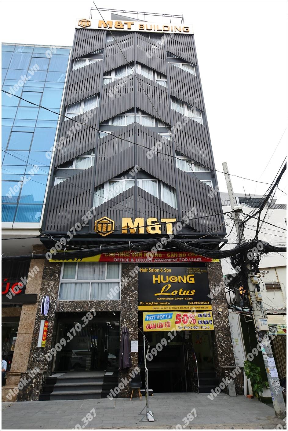 Mặt trước cao ốc cho thuê văn phòng M&T Building, Nguyễn Hữu Cảnh, Quận Bình Thạnh, TPHCM - vlook.vn