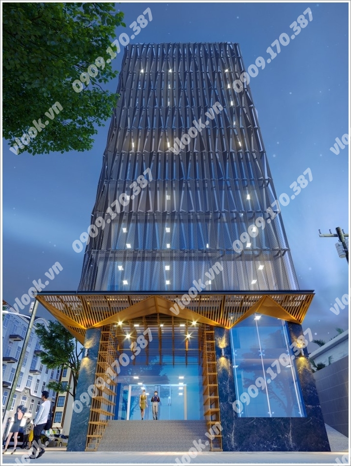 Mặt trước cao ốc cho thuê văn phòng Anh Minh Tower, Nguyễn Đình Chiểu, Quận 1, TPHCM - vlook.vn