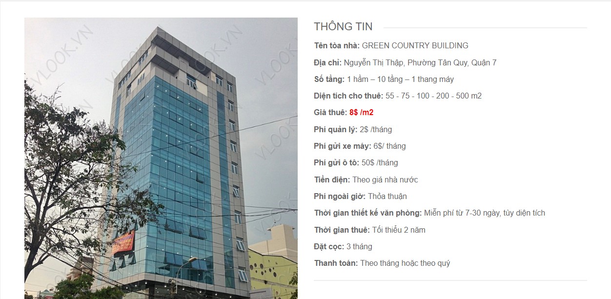 Danh sách các công ty đang thuê văn phòng tại Green Country Building, Nguyễn Thị Thập, Quận 7 vlook.vn