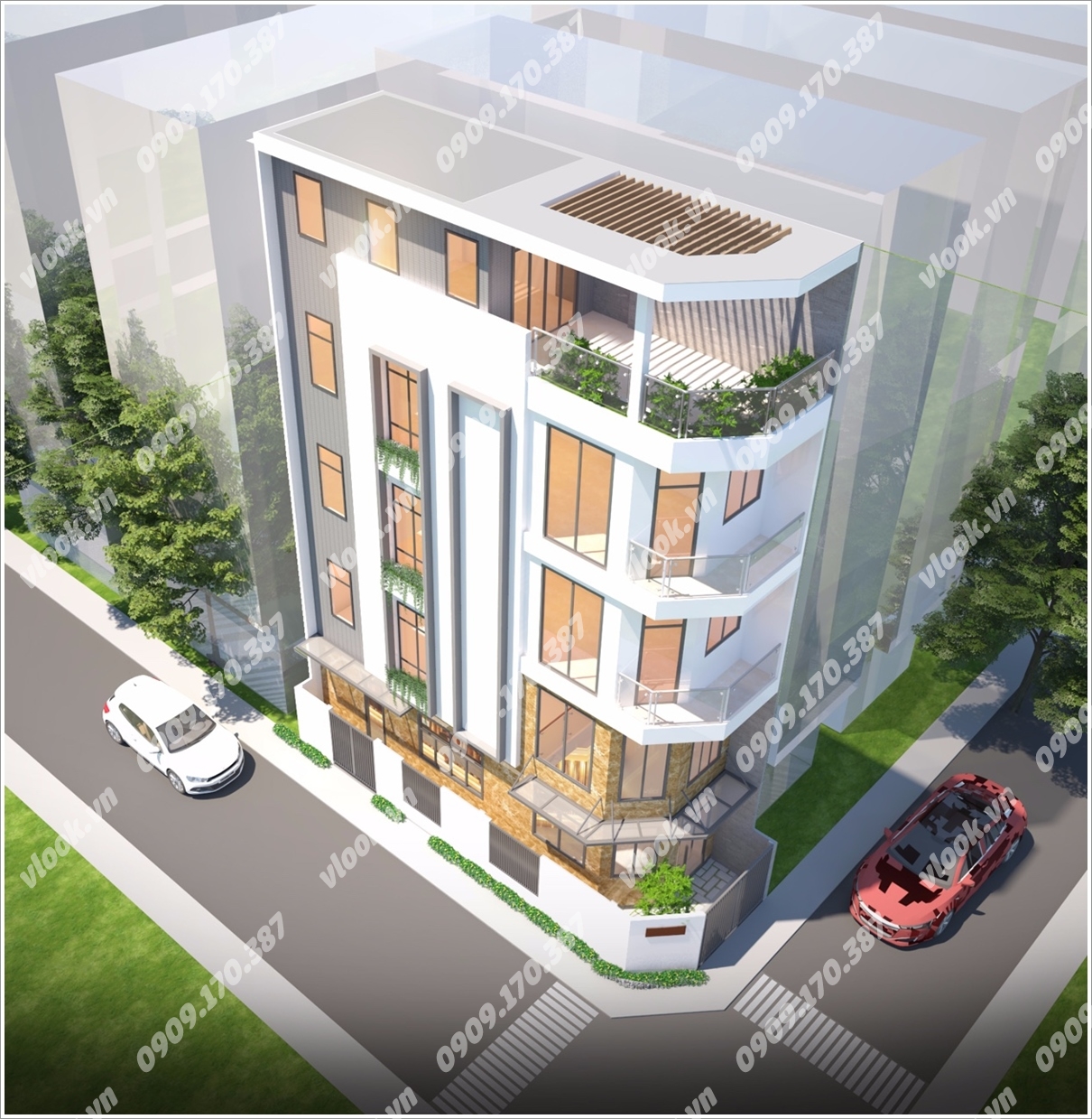 Cao ốc cho thuê văn phòng A&H Building, Nơ Trang Long, Quận Bình Thạnh - vlook.vn