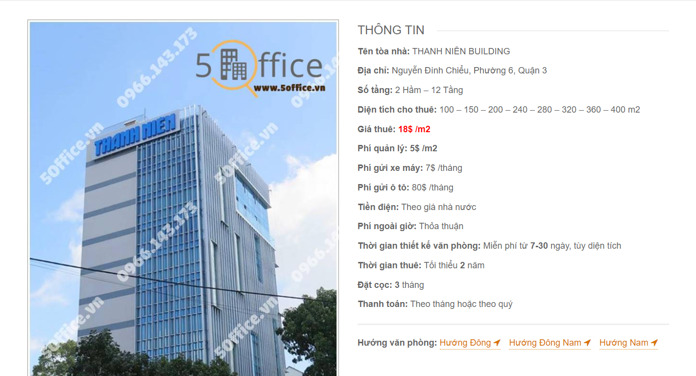 Danh sách công ty tại văn phòng Thanh Niên Building Nguyễn Đình Chiểu, Quận 3 - vlook.vn