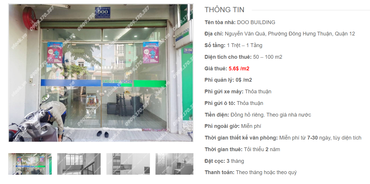 Danh sách công ty thuê văn phòng tại Doo Building, Nguyễn Văn Quá, Quận 12 - vlook.vn