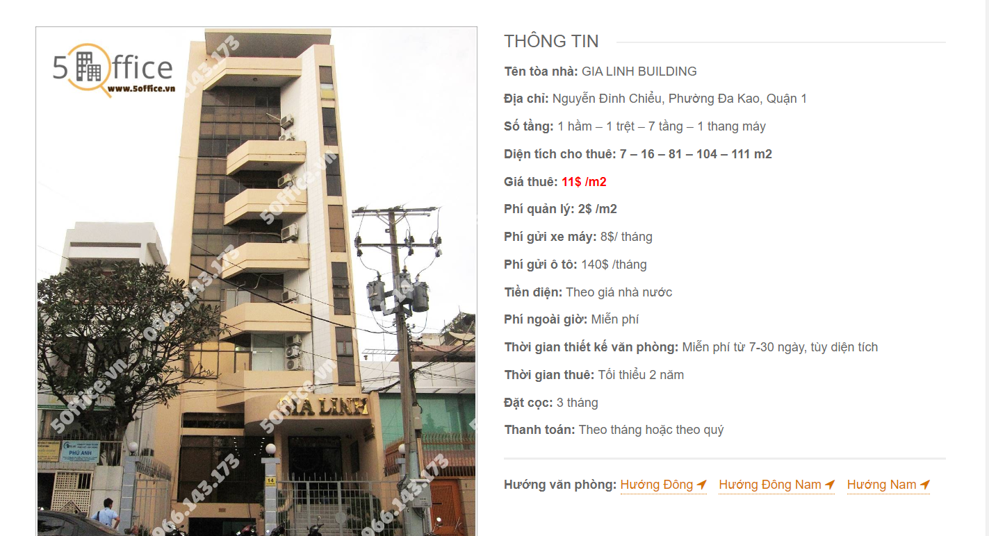 Danh sách công ty tại văn phòng Gia Linh Building Nguyễn Đình Chiểu, Quận 3 - vlook.vn