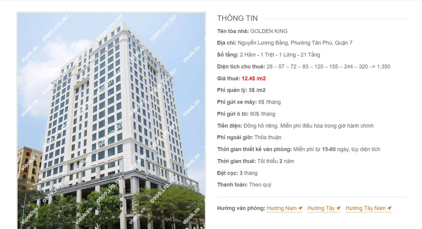 Danh sách công ty tại tòa nhà Golden King Nguyễn Lương Bằng, Quận 7 - vlook.vn