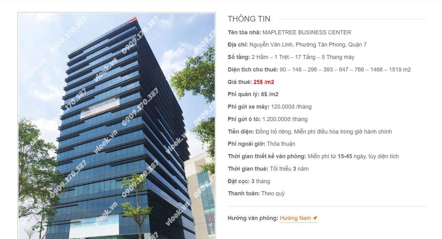 Danh sách công ty thuê văn phòng tại Mapletree Business Centre Nguyễn Văn Linh, Quận 7 - vlook.vn