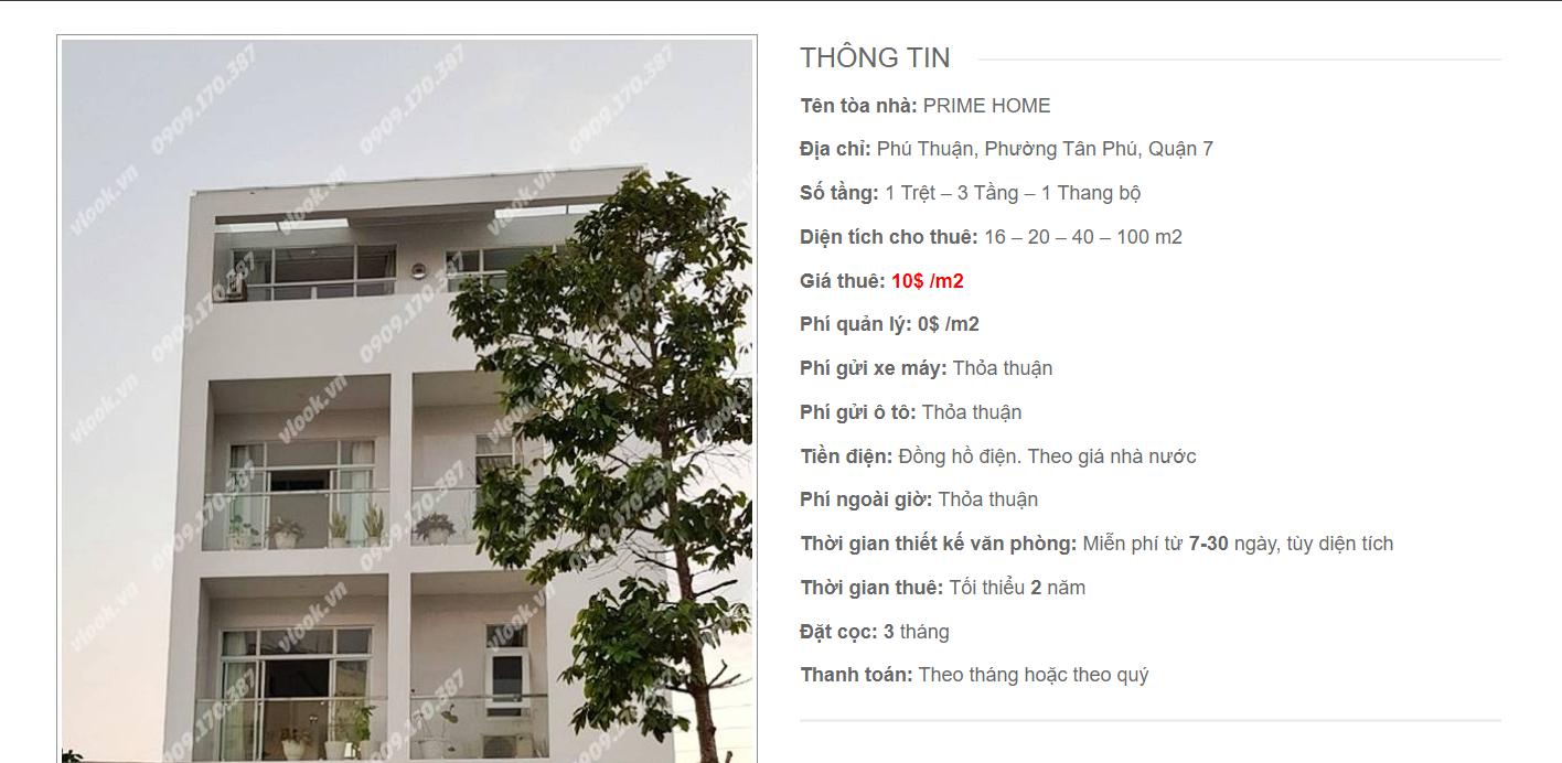 Danh sách công ty thuê văn phòng tại Prime Home Phú Thuận, Quận 7 - vlook.vn