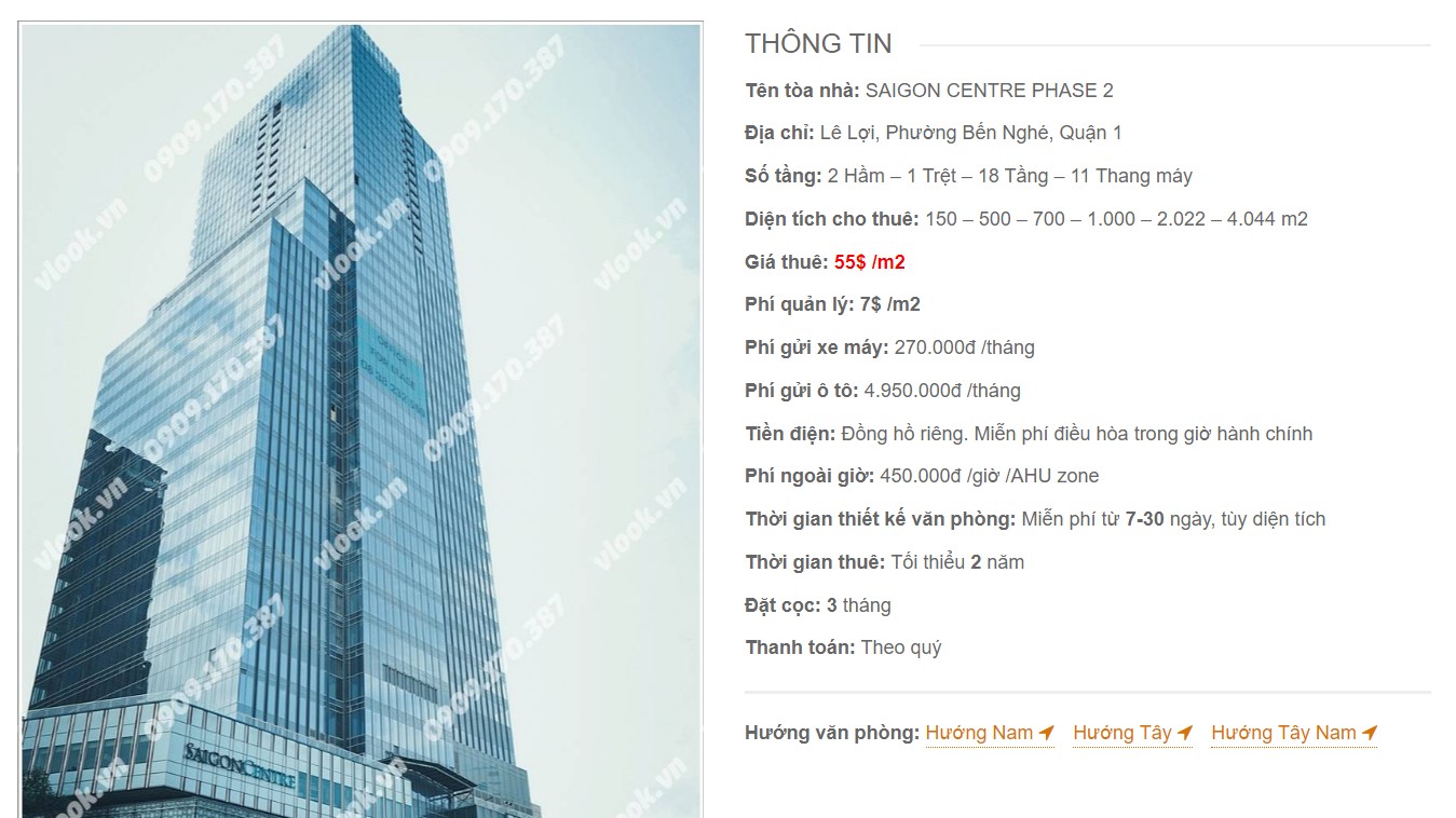 Danh sách công ty tại tòa nhà Saigon Centre Phase 2, Quận 1 - vlook.vn
