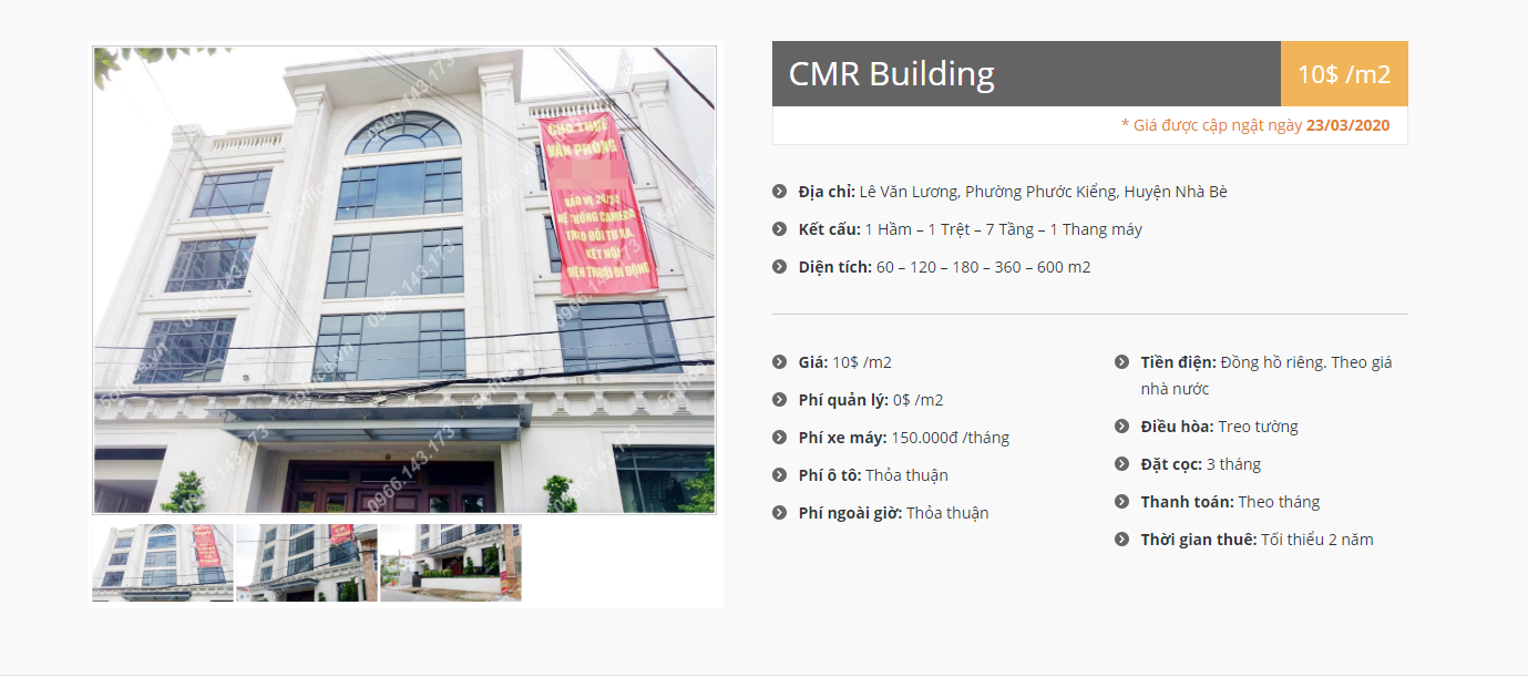 Danh sách công ty tại tòa nhà CMR Building Nguyễn Hữu Thọ, Huyện Nhà Bè - vlook.vn