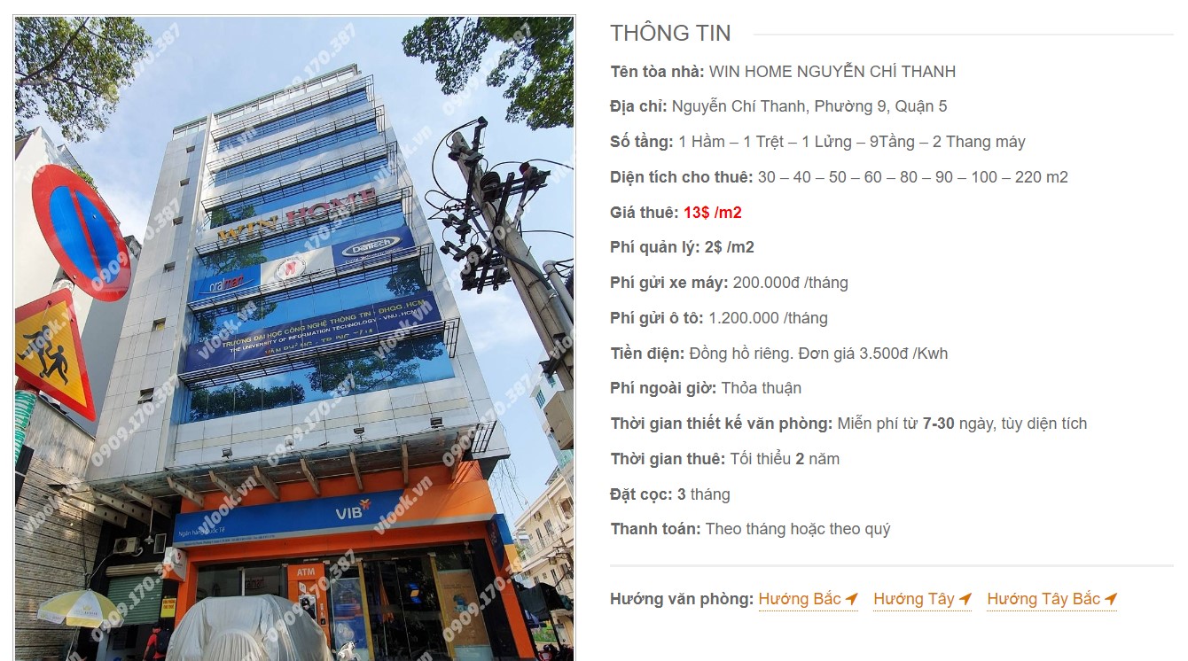 Danh sách công ty thuê văn phòng tại Win Home Nguyễn Chí Thanh, Quận 5 - vlook.vn