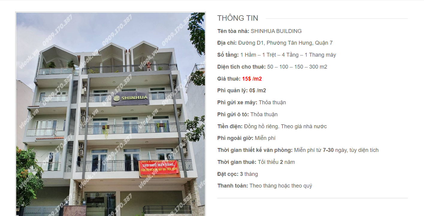 Danh sách công ty thuê văn phòng tại  Shinhua Building Đường D1, Quận 7 - vlook.vn