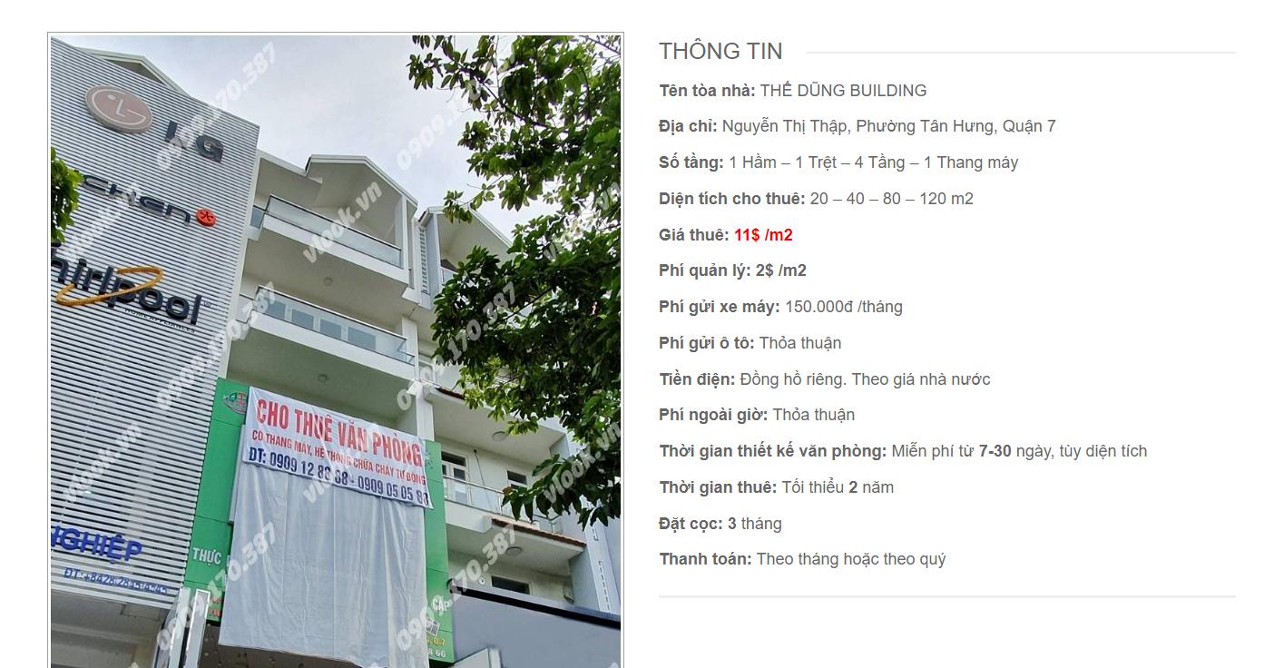 Danh sách công ty thuê văn phòng tại Thế Dũng Building Nguyễn Thị Thập, Quận 7 - vlook.vn