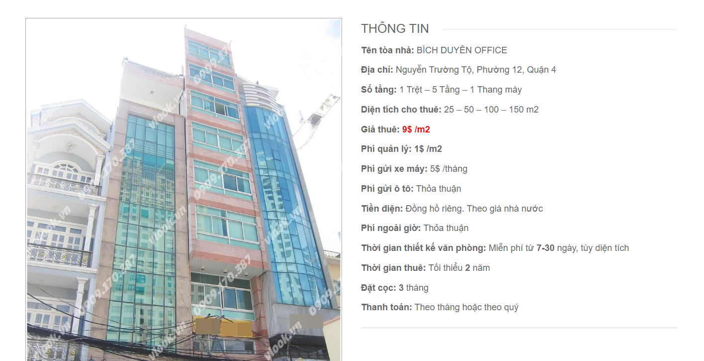Danh sách công ty tại tòa nhà Bích Duyên Office Nguyễn Trường Tộ, Quận 4