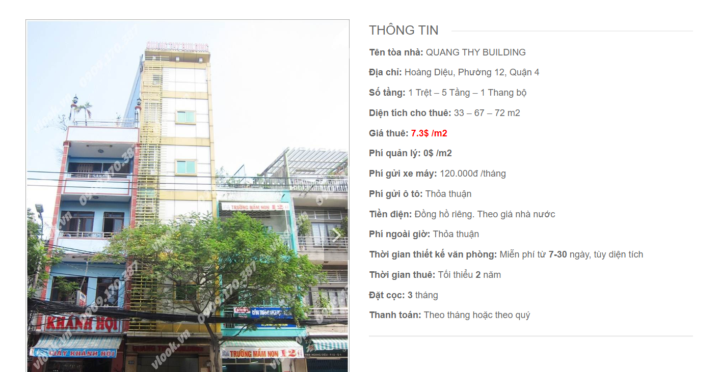 Danh sách công ty tại tòa nhà Quang Thy Building, Hoàng Diệu, Quận 4