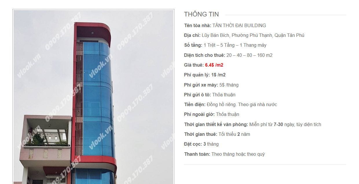 Danh sách công ty tại tòa nhà Tân Thời Đại, Lũy Bán Bích, Quận Tân Phú - vlook.vn