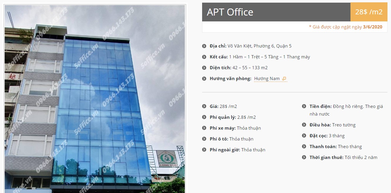 Danh sách công ty tại tòa nhà APT Office, Quận 5 - vlook.vn
