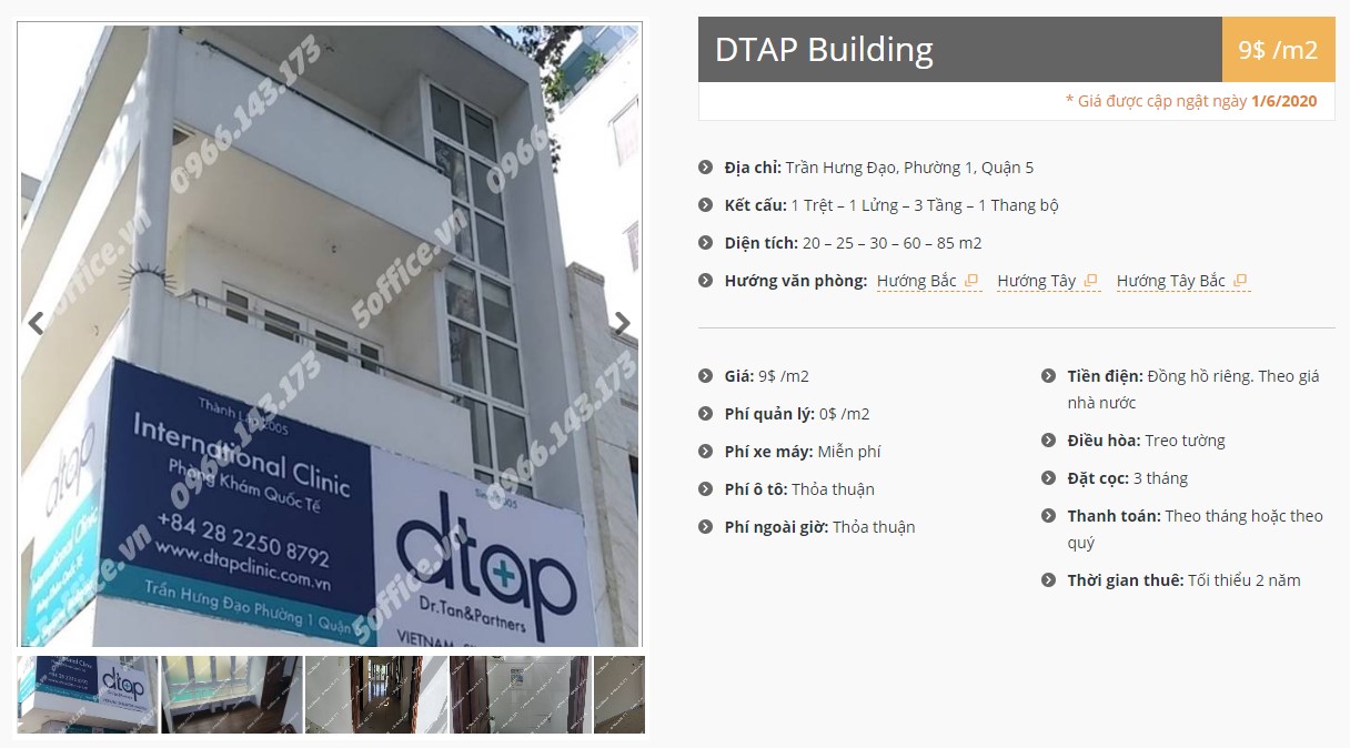 Danh sách công ty thuê văn phòng tại DTAP Building, Quận 5