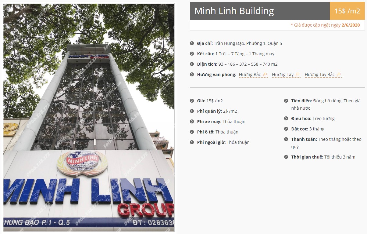 Danh sách công ty thuê văn phòng tại Minh Linh Building, Quận 5