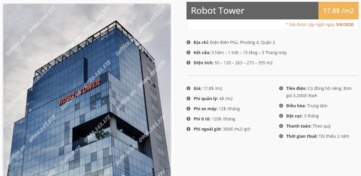 Danh sách công ty tại tòa nhà Robot Tower, Quận 3