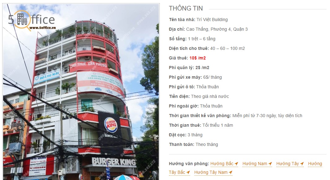 Danh sách công ty tại tòa nhà Trí Việt Building, Quận 3