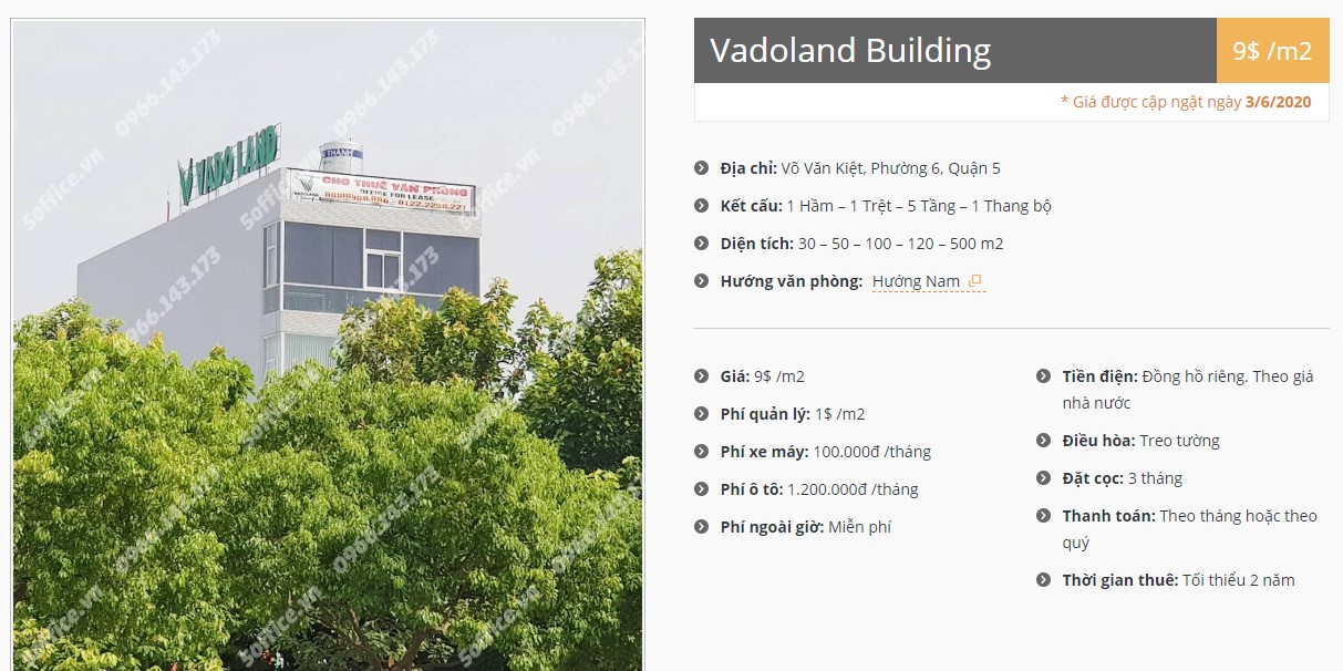 Danh sách công ty tại tòa nhà Vadoland Building, Quận 5