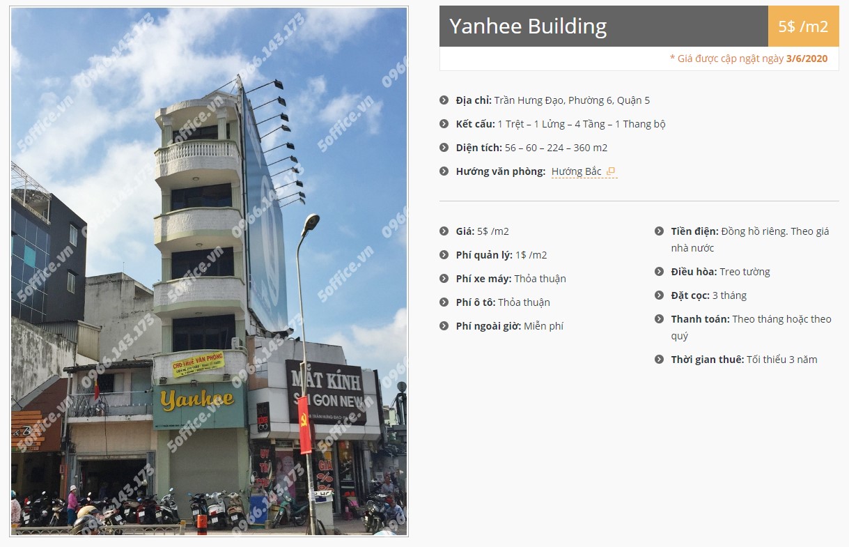 Danh sách công ty thuê văn phòng tại Yanhee Building, Quận 5