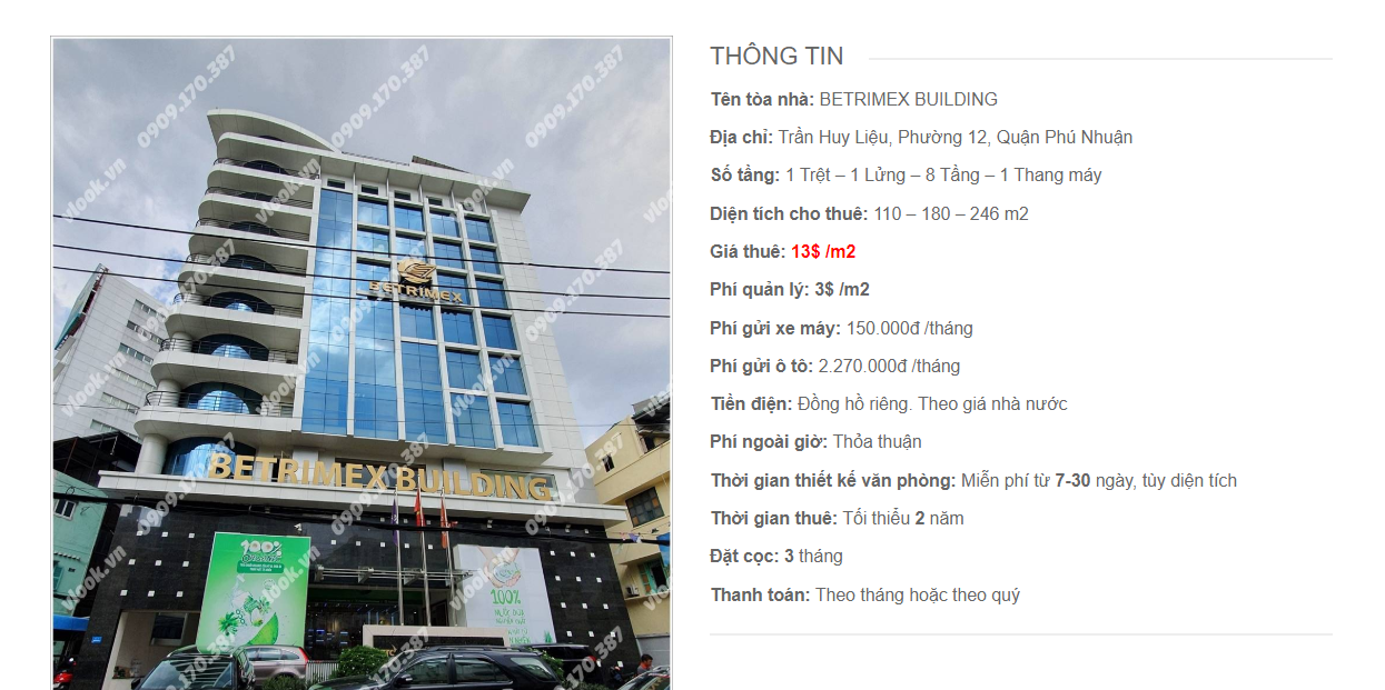 Danh sách công ty tại tòa nhà Betrimex Building, Trần Huy Liệu Quận Phú Nhuận