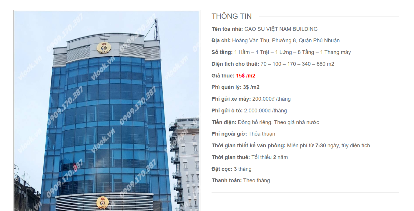 Danh sách công ty tại tòa nhà Cao su Việt Nam Building, Hoàng Văn Thụ, Quận Phú Nhuận