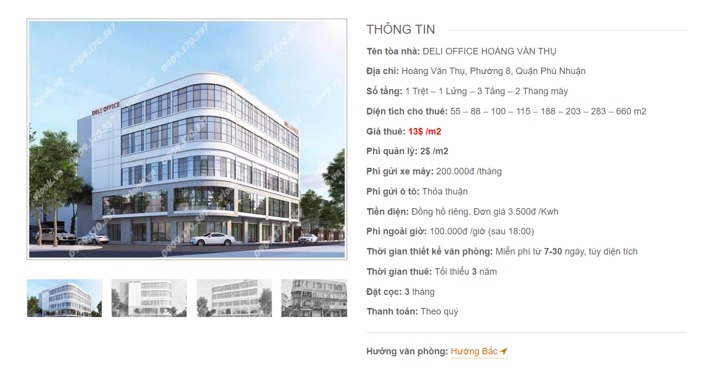 Danh sách công ty tại tòa nhà Deli Office Hoàng Văn Thụ , Quận Phú Nhuận