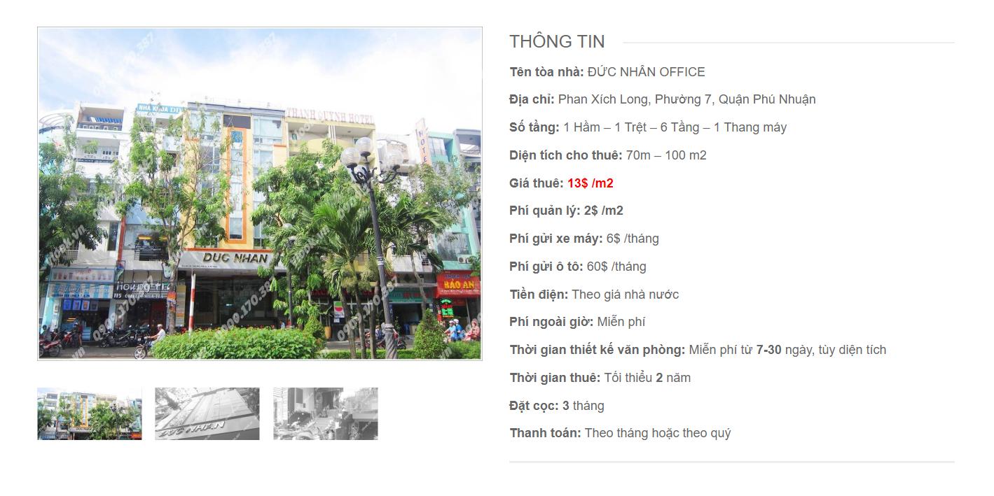 Danh sách công ty tại tòa nhà Đức Nhân Building, Phan Xích Long, Quận Phú Nhuận