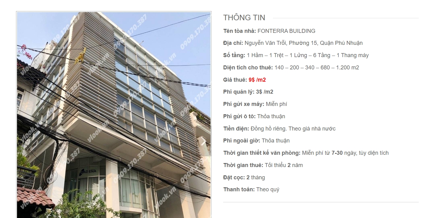 Danh sách công ty tại tòa nhà Fronterra Building Nguyễn Văn Trỗi, Quận Phú Nhuận