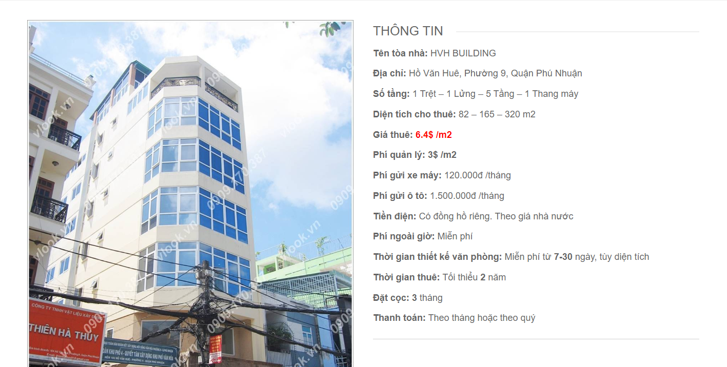 Danh sách công ty tại tòa nhà HVH Building, Hồ Văn Huê, Quận Phú Nhuận