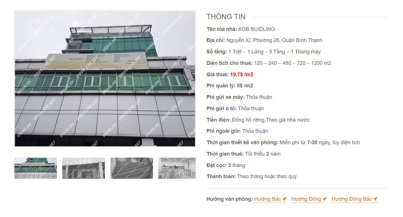 Danh sách công ty tại tòa nhà KGB Building, Nguyễn Xí, Quận Bình Thạnh