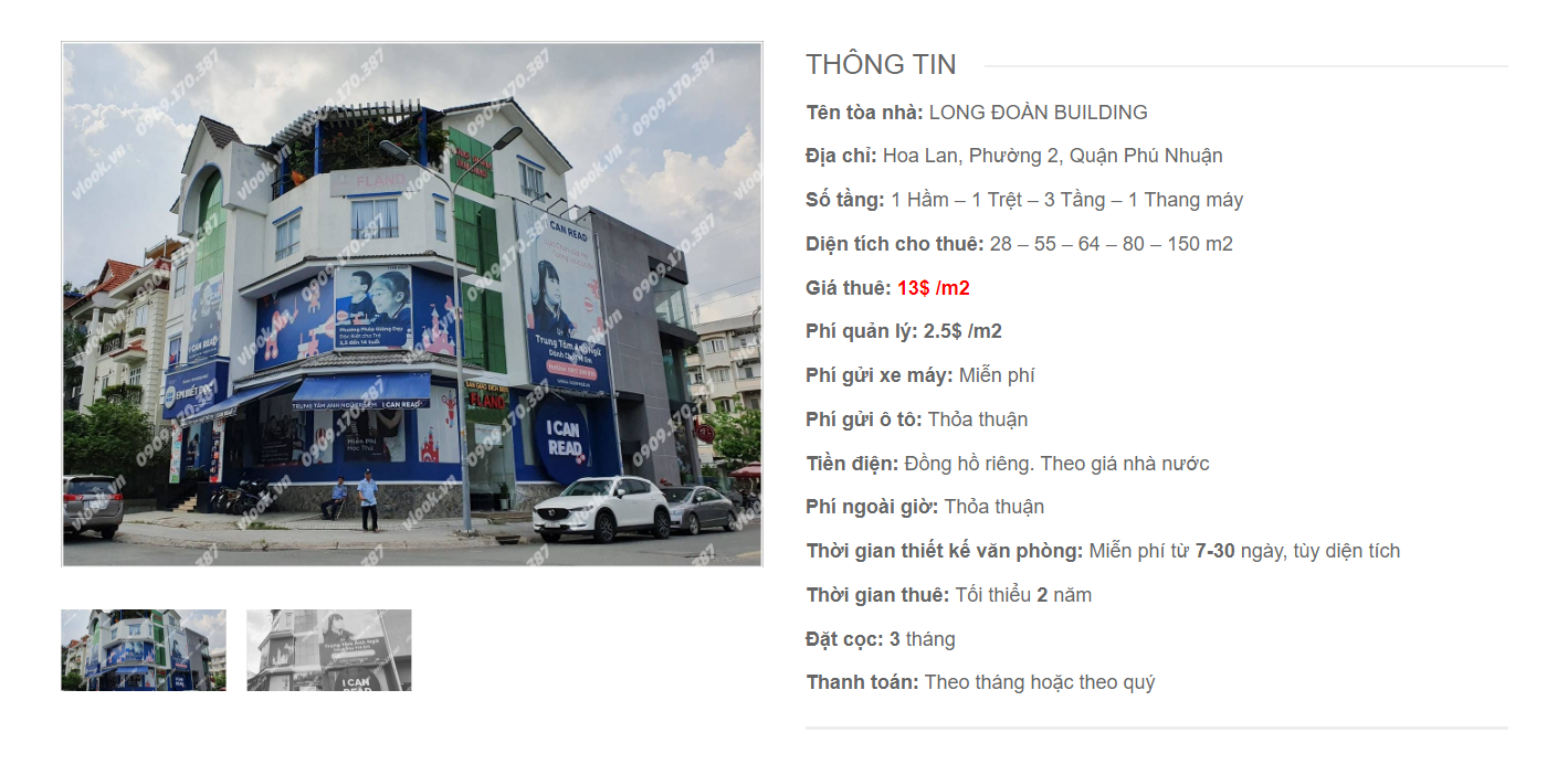 Danh sách công ty tại tòa nhà Long Đoàn Building, Hoa Lan, Quận Phú Nhuận