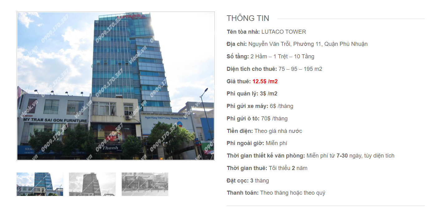 Danh sách công ty tại tòa nhà Lutaco Building, Nguyễn Văn Trỗi, Quận Phú Nhuận