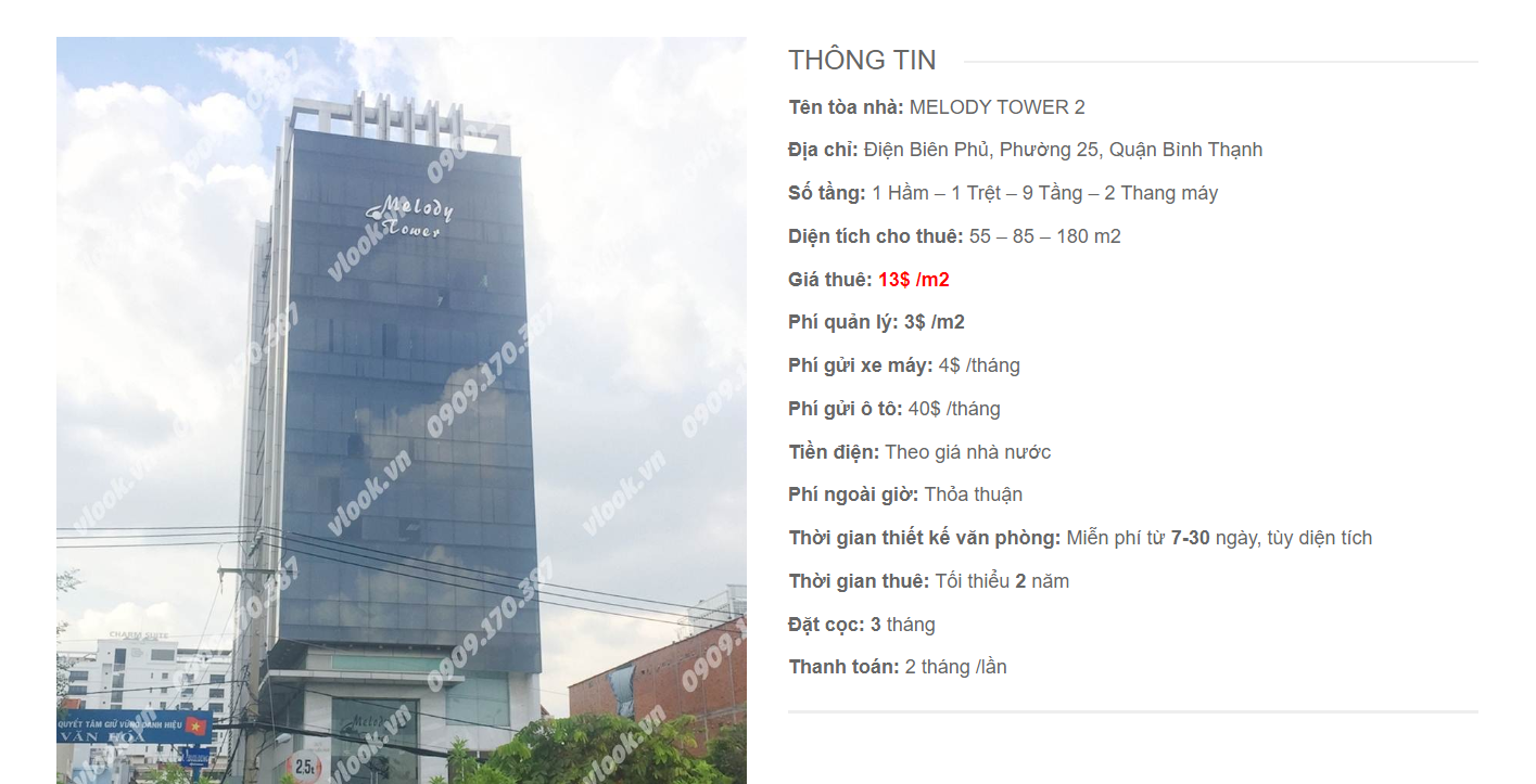 Danh sách công ty tại tòa nhà Melody Tower 2, Điện Biên Phủ, Quận Bình Thạnh