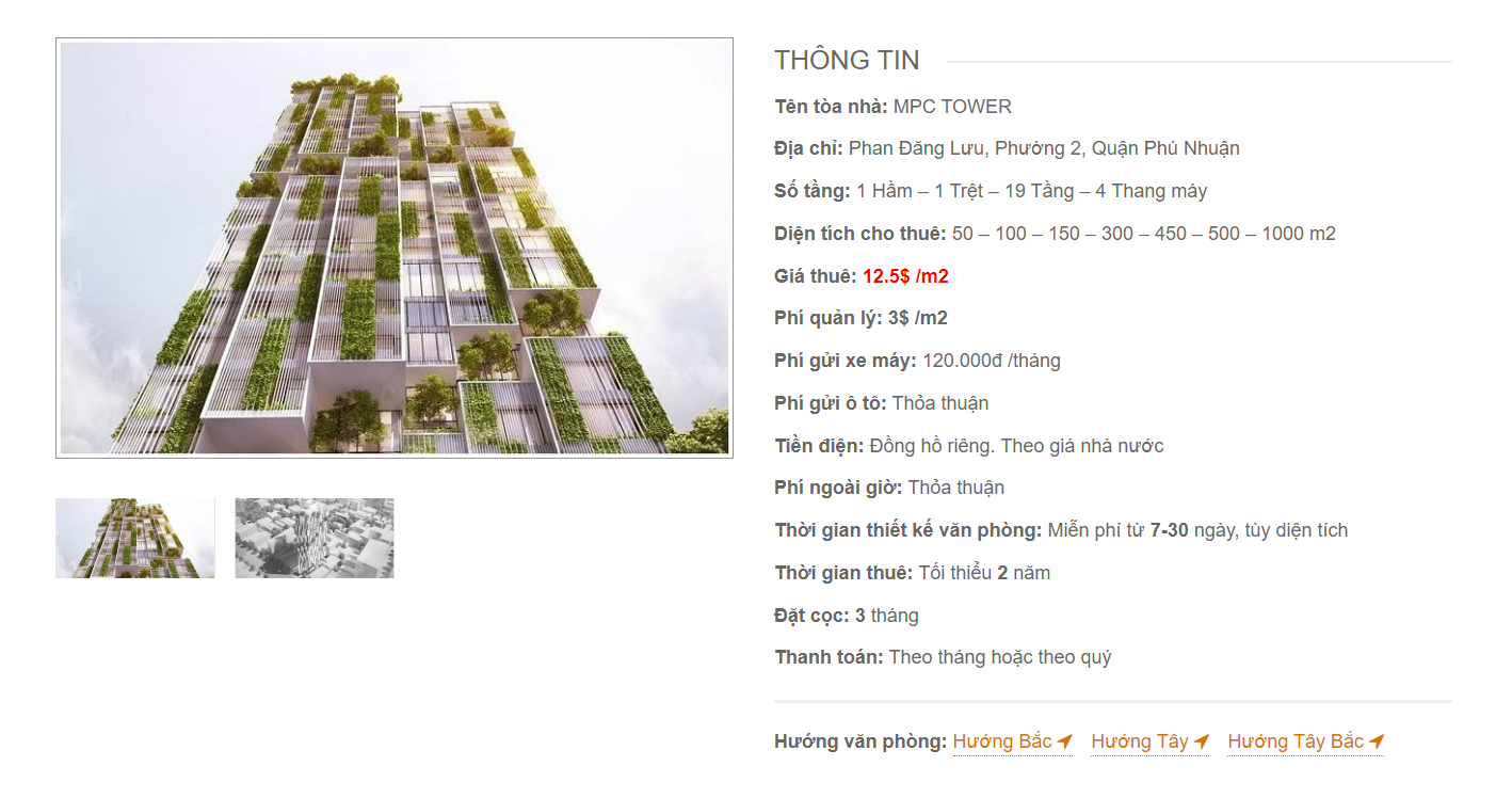 Danh sách công ty tại tòa nhà MPC Tower, Phan Đăng Lưu, Quận Phú Nhuận
