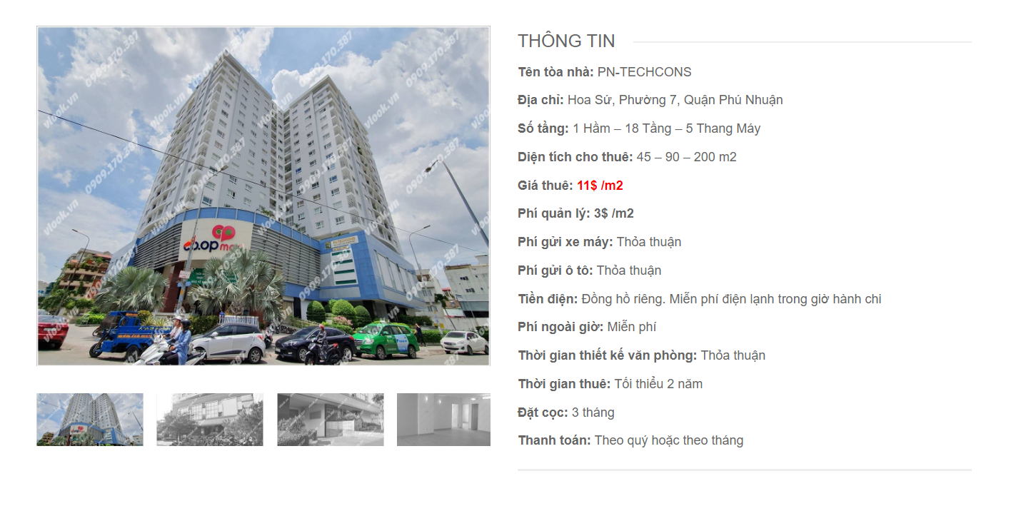 Danh sách công ty tại tòa nhà PN-Techcons, Hoa Sứ, Quận Phú Nhuận