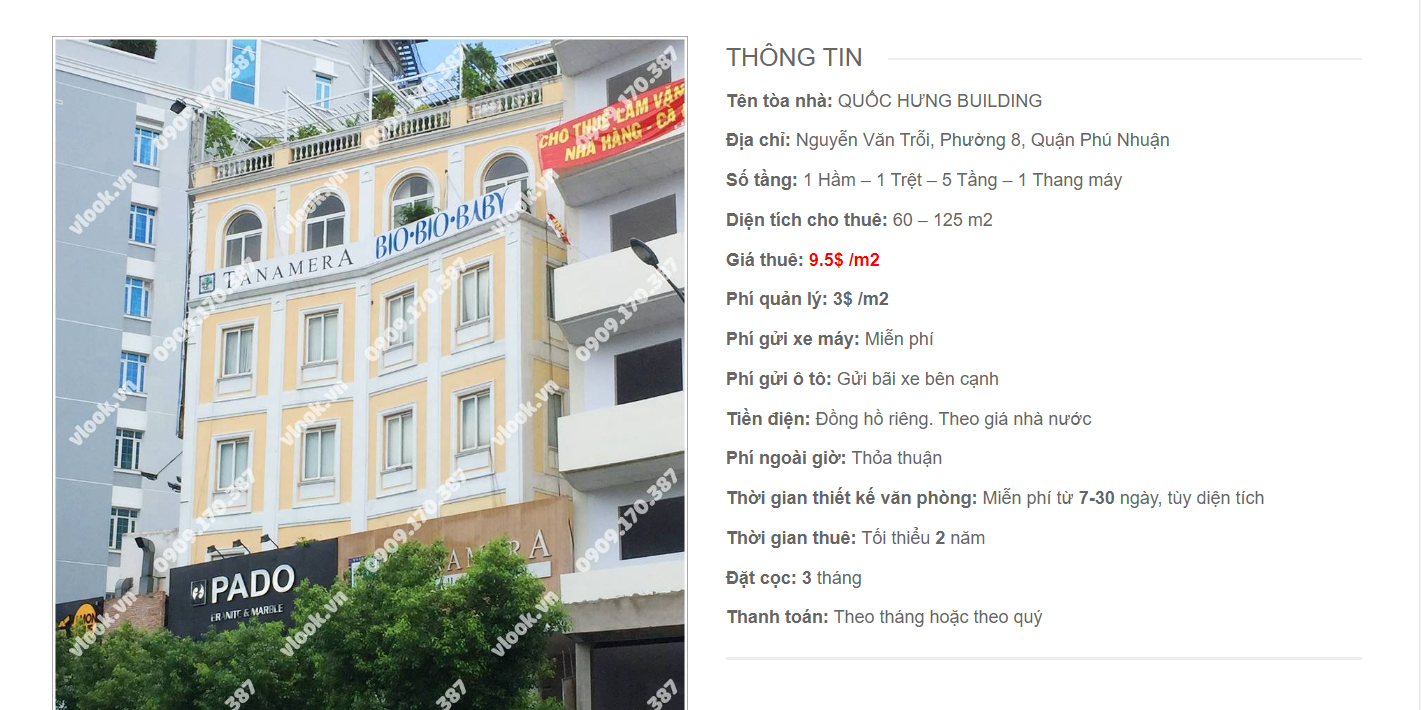 Danh sách công ty tại tòa nhà Quốc Hưng Building, Nguyễn Văn Trỗi, Quận Phú Nhuận