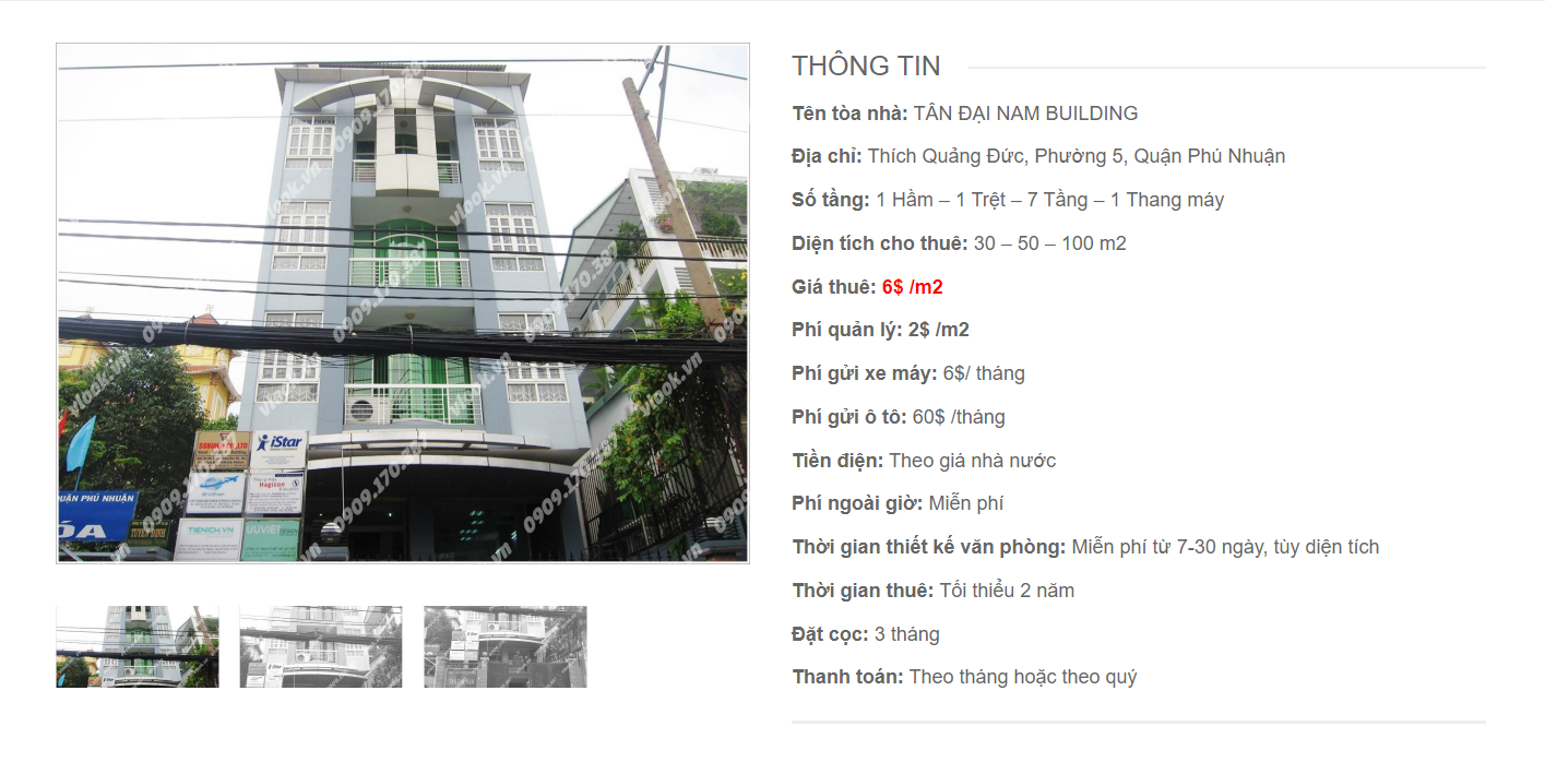 Danh sách công ty tại tòa nhà Tân Đại Nam Building, Thích Quảng Đức, Quận Phú Nhuận