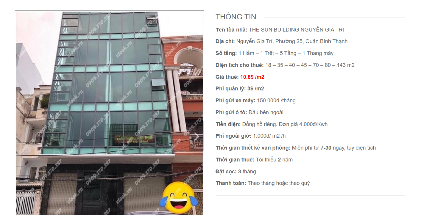 Danh sách công ty tại tòa nhà The Sun Building, Nguyễn Gia Trí, Quận Bình Thạnh