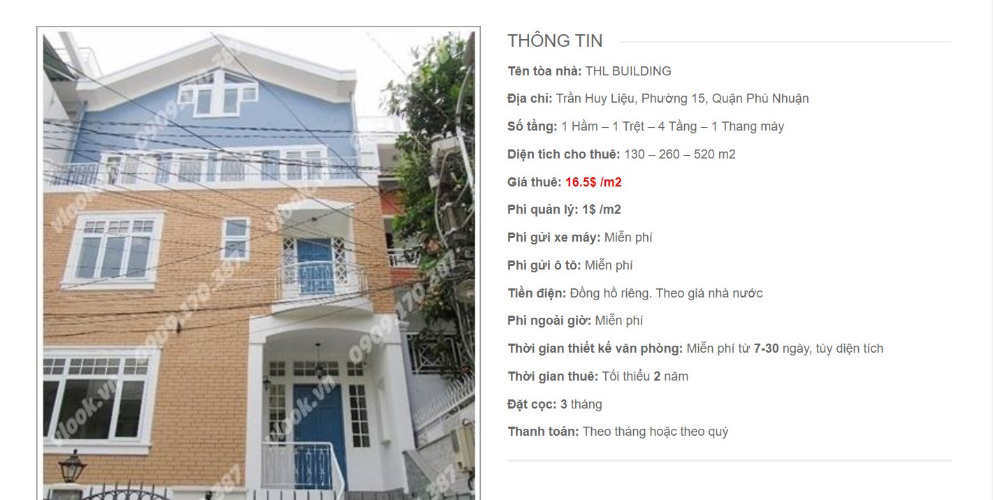 Danh sách công ty tại tòa nhà THL Building, Trần Huy Liệu, Quận Phú Nhuận