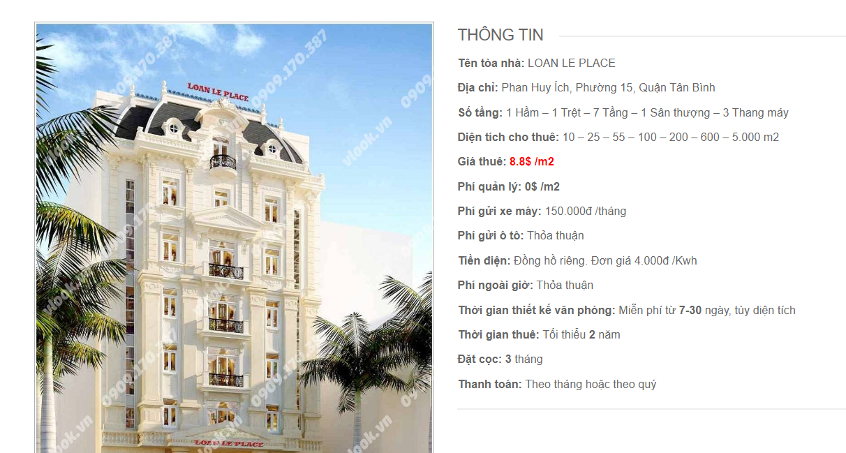 Danh sách công ty tại tòa nhà Loan Le Place, Phan Huy Ích, Quận Tân Bình
