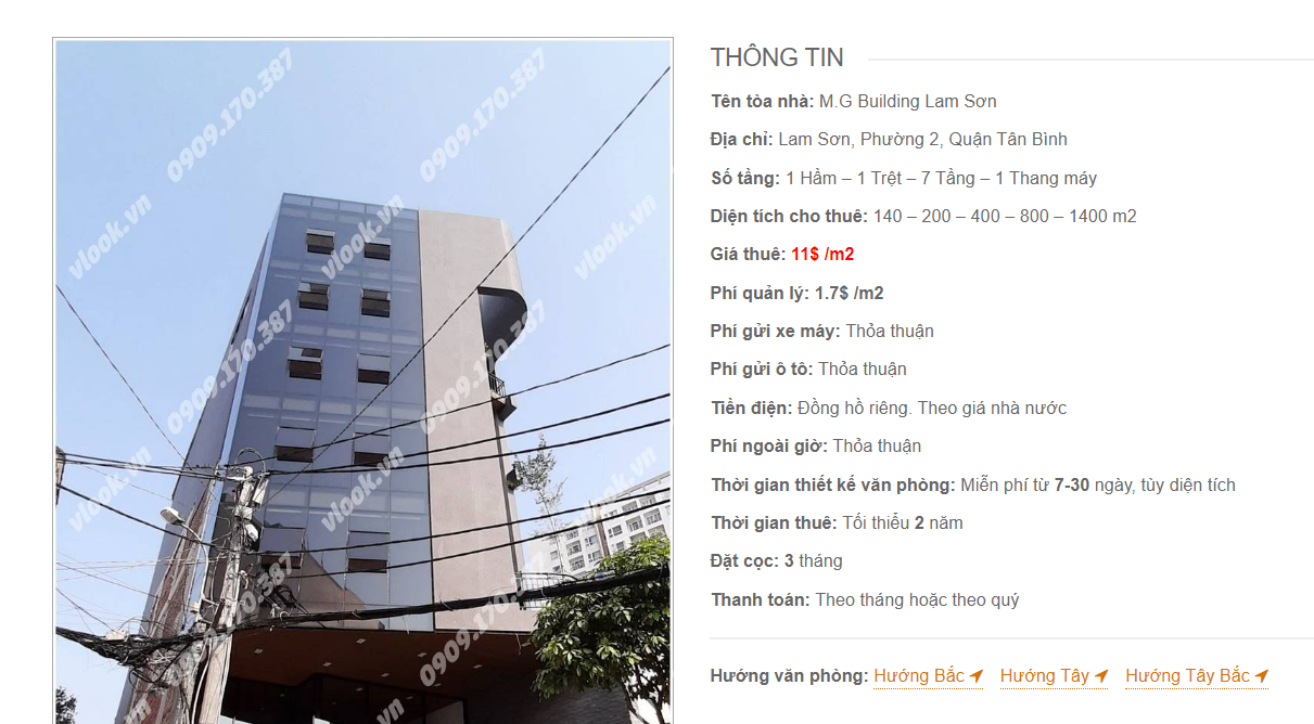 Danh sách công ty tại tòa nhà M.G Building Lam Sơn, Lam Sơn, Quận Tân Bình