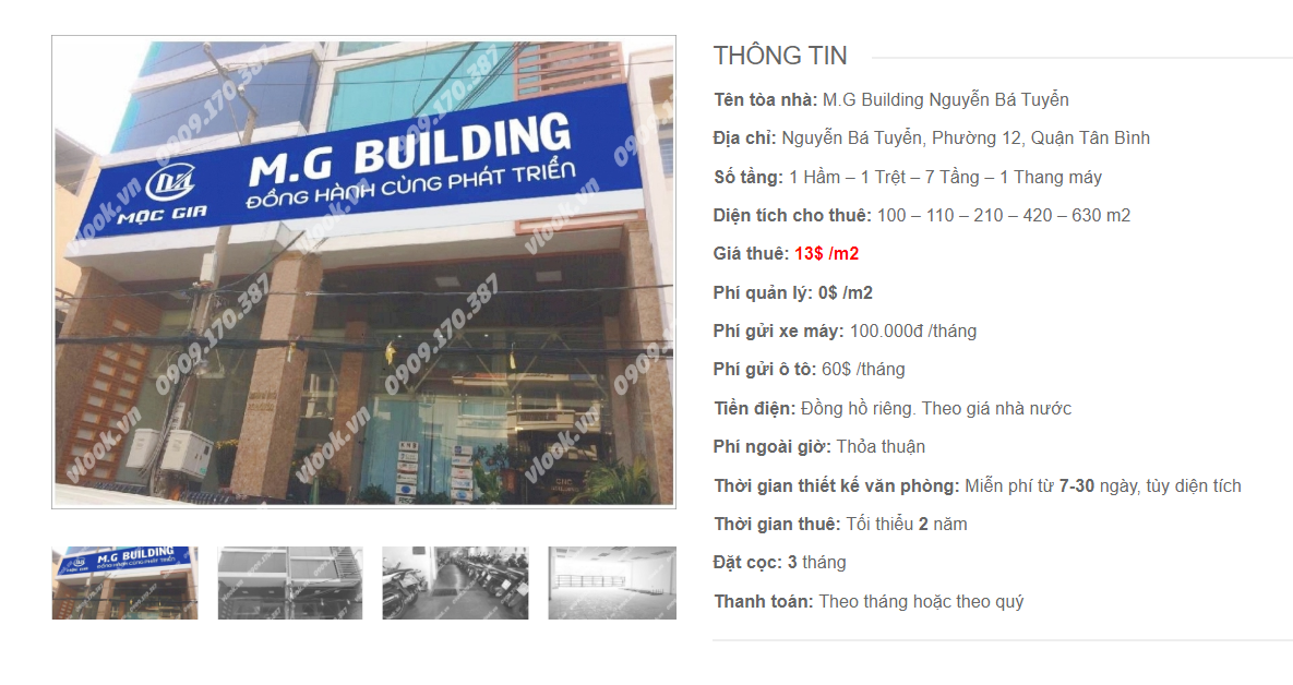 Danh sách công ty tại tòa nhà M.G Building Nguyễn Bá Tuyển, Nguyễn Bá Tuyển, Quận Tân Bình
