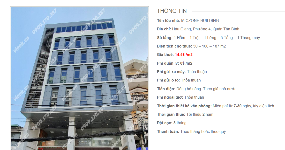 Danh sách công ty tại tòa nhà Miczone Building, Hậu Giang, Quận Tân Bình